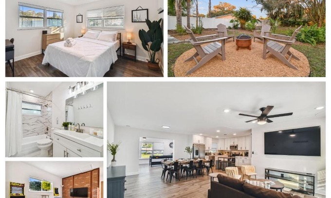 Bearss Plaza House | Plush sheets, Games!, Huge backyard, Massage Chair