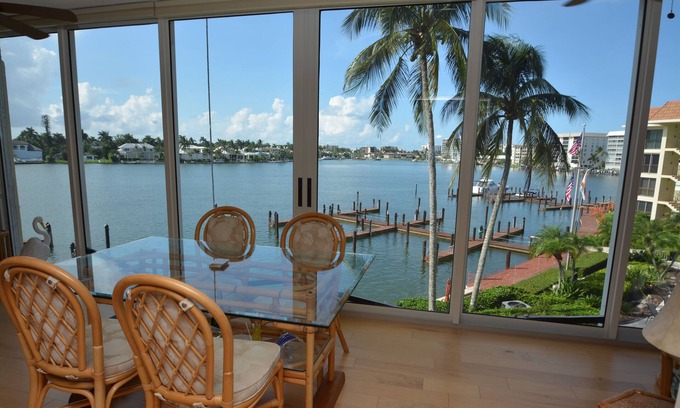 Moorings Condo | Prime Waterfront Location overlooking Moorings Bay. 7 minute walk to the beach