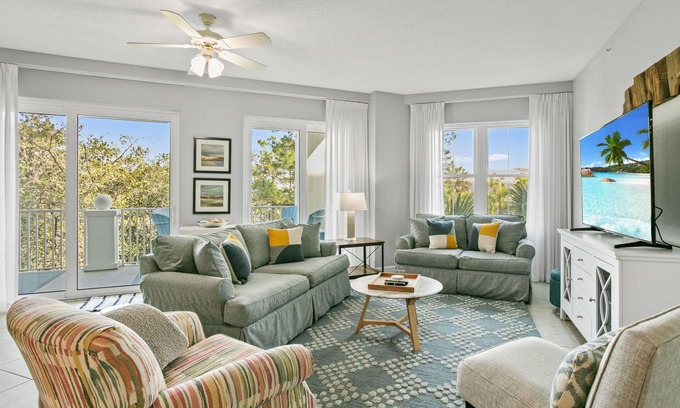 Santa Rosa Beach Condo | PRIVATE BEACH, FREE Seasonal Beach Setup 'Anchor Down on 30A' Beachfront Complex