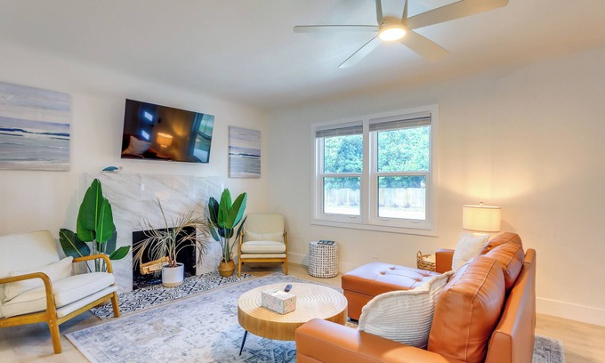 Bayview House | Private Hot Tub & Fenced Yard: Sleek Gulfport Home