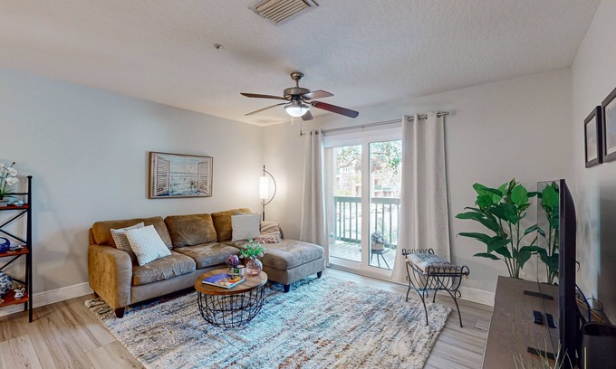 Suntree Condo | Spacious condo with private balcony, pool, W/D and WIFI