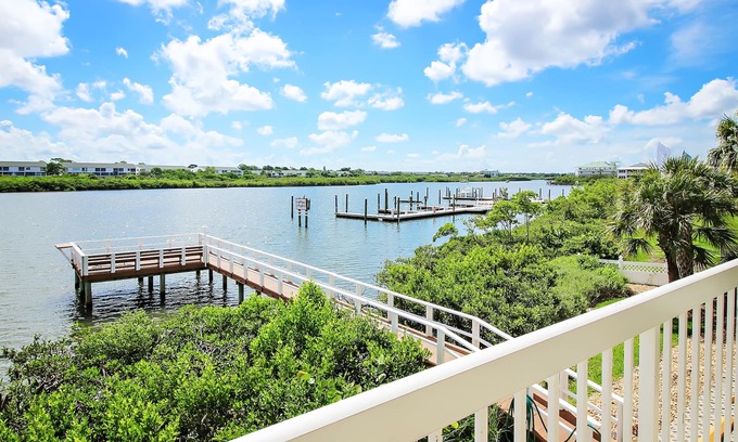 Indian Shores Condo | SPECTACULAR WATER VIEW 103 ACROSS FROM THE BEACH AND AMAZING INTERCOASTAL VIEW