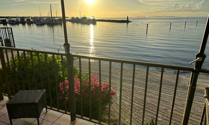 Islamorada Condo | Sunset from our own Private Balcony Directly over the Bay