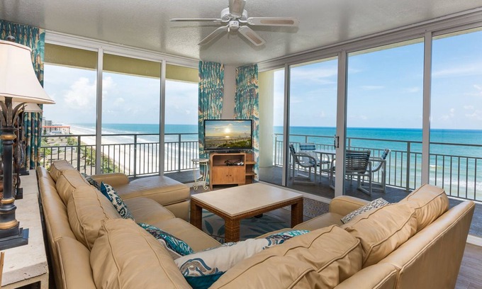 New Smyrna Beach Condo | Surf & Racquet Corner Unit, Best Views in Building ~ SR701