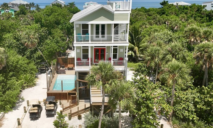 North Captiva House | Tipsy Turtle: Views from 4 Decks, Swim-up Pool Bar