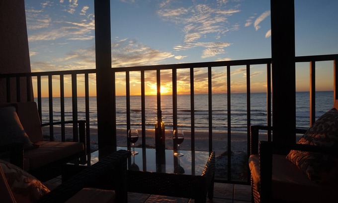 Indian Rocks Beach Condo | View Spectacular Sunsets from your balcony overlooking Indian Rocks Beach.