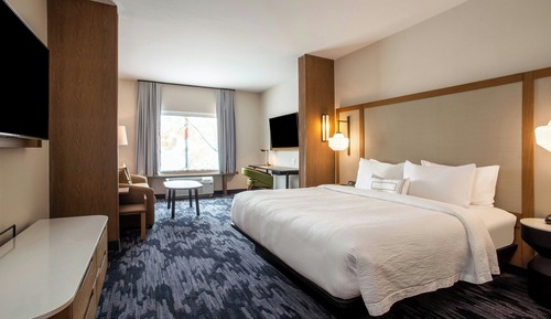 Suite, 1 King Bed with Sofa bed, Hearing Accessible