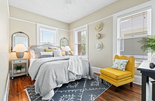 Five Points House | Remodeled charmer with work desk, enclosed yard, front porch, & chef's kitchen